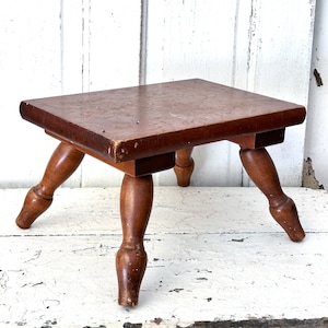 Vintage Wood Stool Foot Stool Classic Style