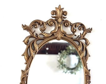 Vintage Mirror Large Gold Ornate Hollywood Regency Syroco/Turner