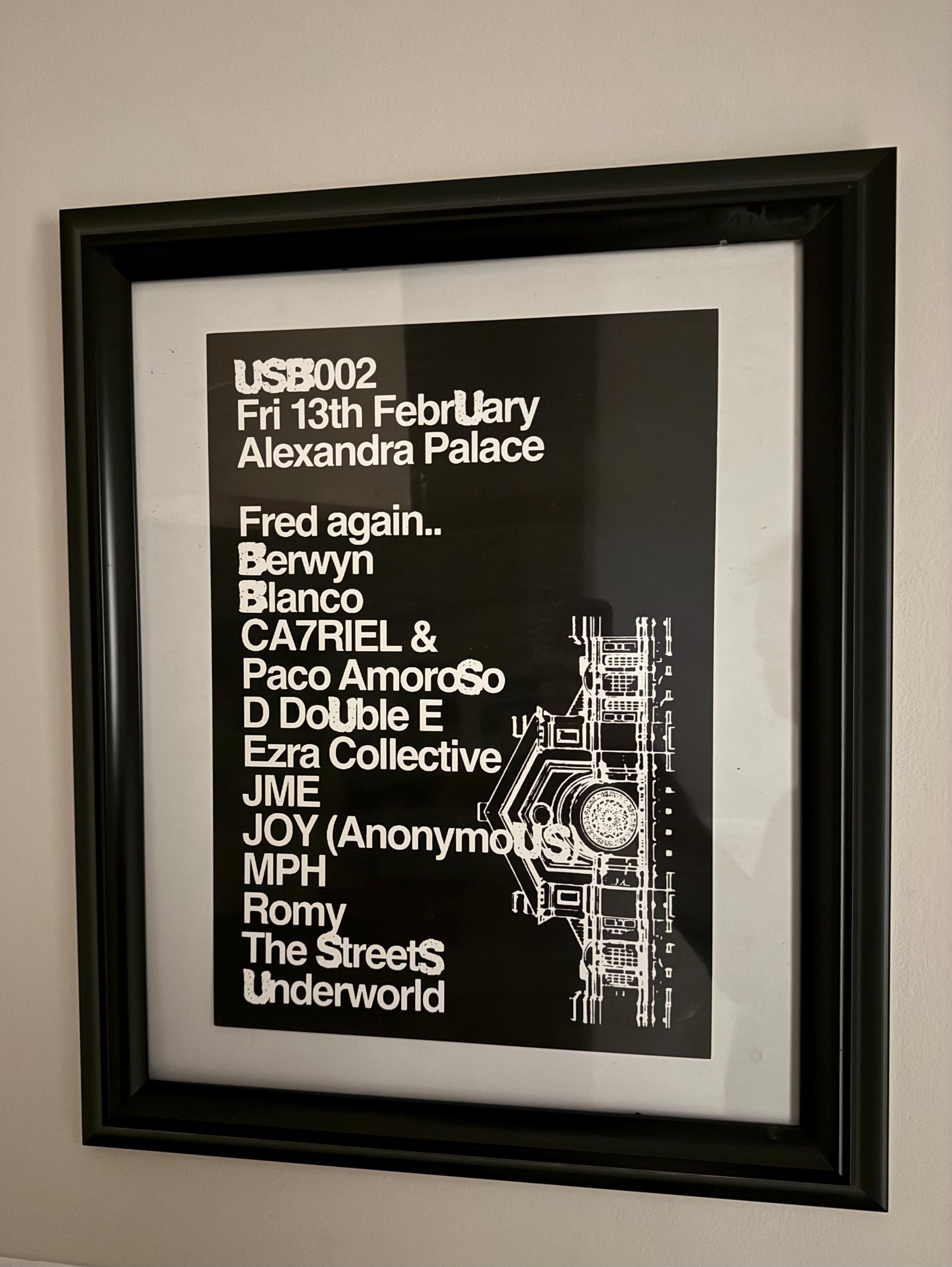 Fred Again A3 Poster Reprint Alexandra Palace Feb 13th USB Tour - Etsy