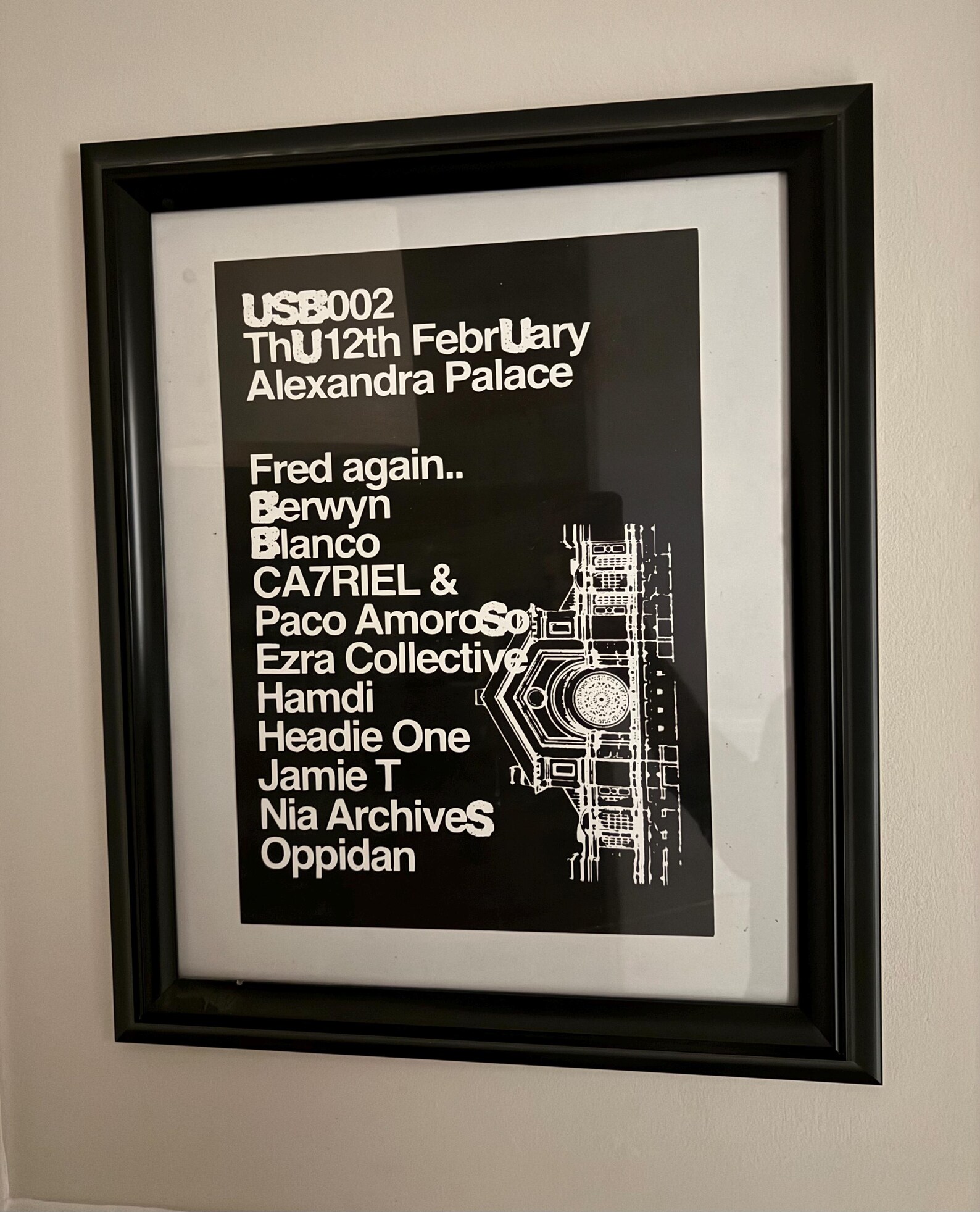 Fred Again A3 Poster Reprint Alexandra Palace Feb 12th USB Tour - Etsy
