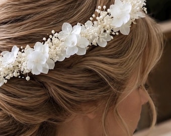 Trockenblumenkranz – Haarschmuck – Boho-Hochzeit, Taufe, Geburtstag – Hochzeit