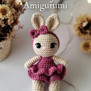Patrón de Ganchillo Conejita Amigurumi | Descarga Digital Archivo PDF | Crochet Bunny Pattern Amigurumi  | L&T Studio Creativo