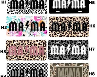 Mama License Plate, Custom MAMA Car Tag, Leopard Floral License Plate, Funny Mom Gift, Personalized Car Decor, Gift for Mom,Mothers Day Gift