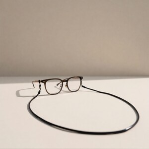 Black Retro Glasses Chain, 3mm Waxed Glasses Cord, Anti Lost Eyeglass Holder, Everyday Eyewear Accessory, Fashion Commuter Accessory