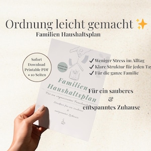 Familien Haushaltsplan Putzplan & Belohnungssystem für Kinder PDF, Einfache wöchentliche Familienaufgaben zum Ausdrucken