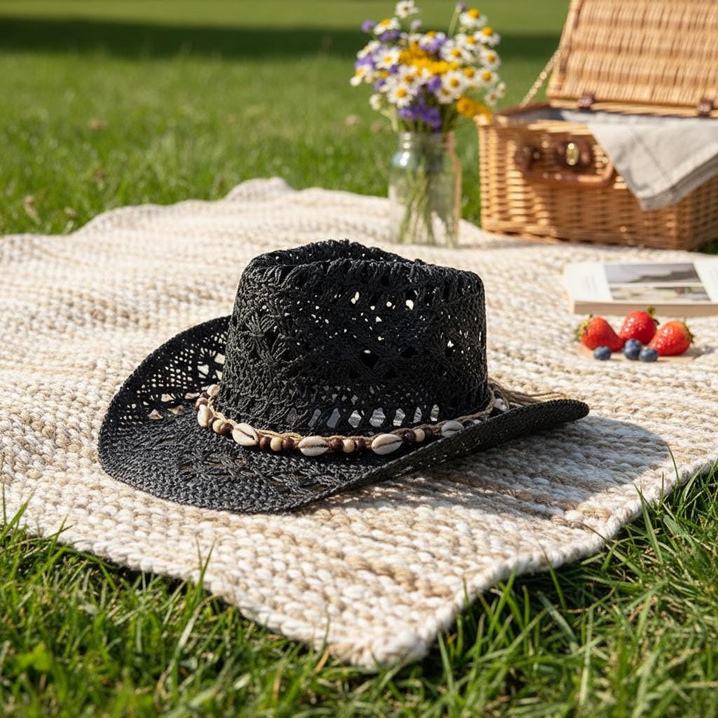 Open Weave Cowboy Hat - Etsy display picture 2