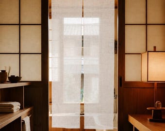 Cortina japonesa para puerta de ramio Noren tejida a mano de la más alta calidad, número 105.