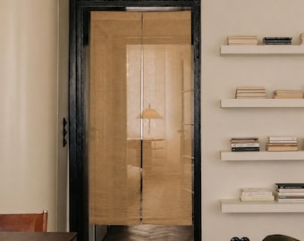 Extra-Wide Doorway Noren Curtain - Plant-Dyed Ramie No.95