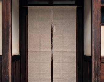 Botanical-Dyed Ramie Noren –  No.75B Japanese Doorway Curtain