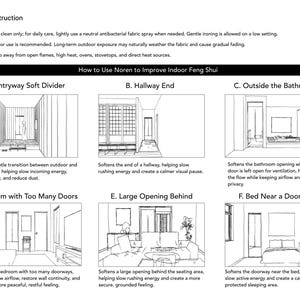 Fig Katazome Ramie Noren Curtain – Handmade Japanese Doorway Curtain imagen 8