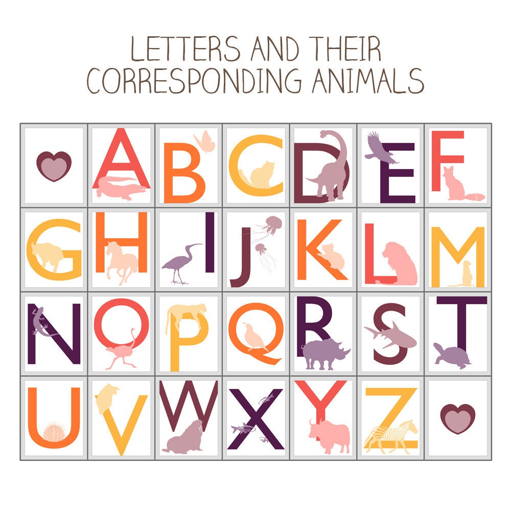 Personalized Child's Name Art Print With Initial and - Etsy