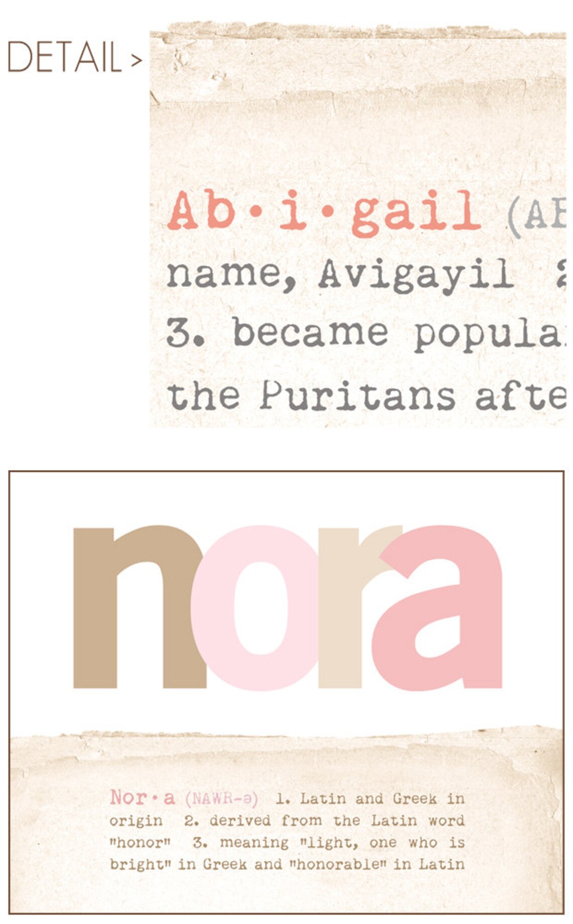 Custom Name Personalized Art Print With Meaning of Name Baby Etsy