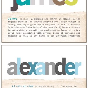 Custom Baby Name Origin Print - unique baptism gift or christening present, nursery art, girl's room decor, pink and brown - 8 x 10 image 5