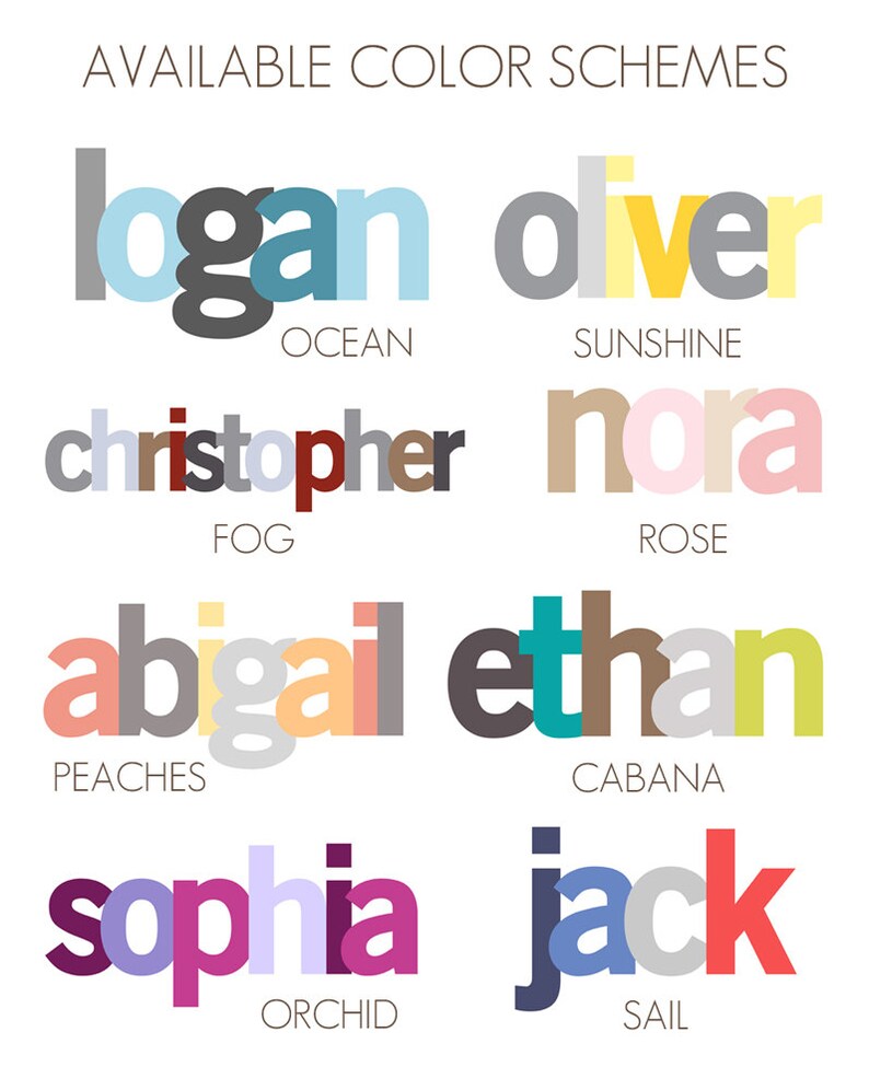 Personalized Nursery Art Print With Custom Name Meaning Etsy