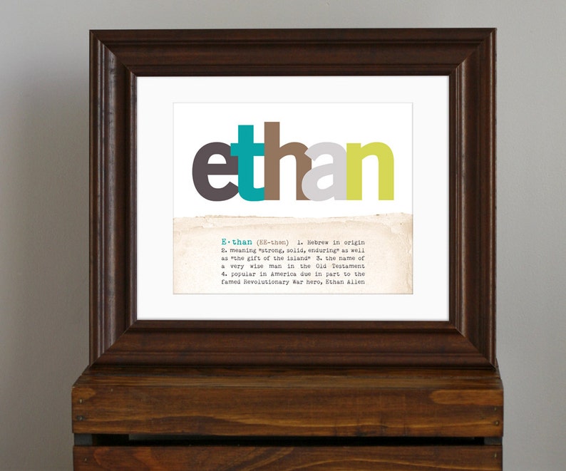 Personalized Nursery Art Print With Custom Meaning of Name - Etsy