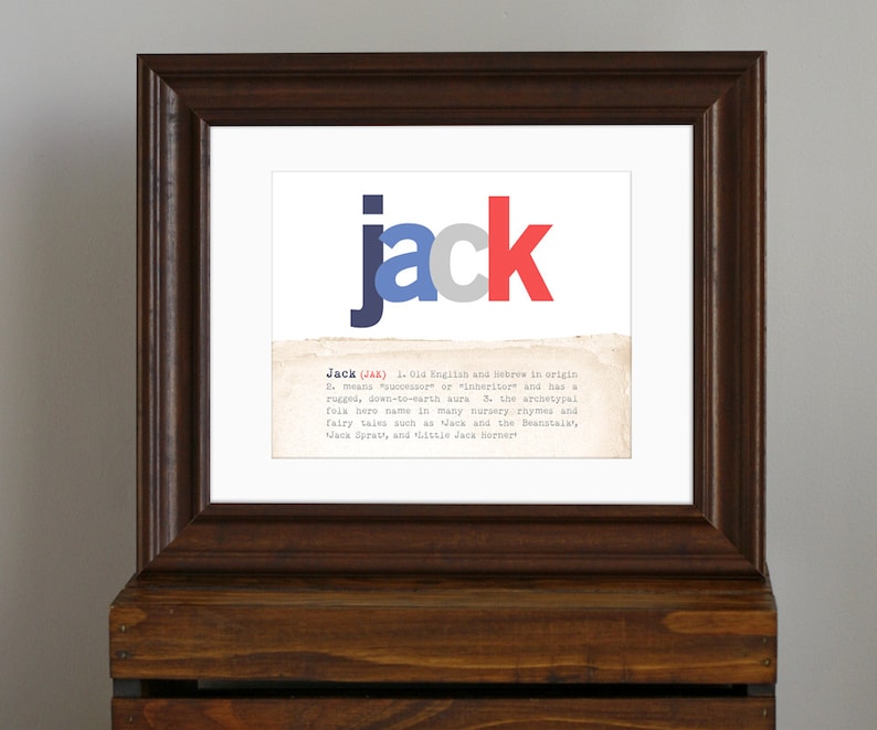 Personalized Baby Name Art Print With Origin of Name Custom Etsy