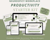 NeuroSpicy Workplace Productivity Kit | ADHD Work Planner | Neurodivergent Toolkit | Executive Function Worksheets | Printable PDF