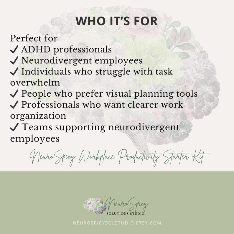 ADHD Task Breakdown Planner | Executive Function, Overwhelm to Action (PDF)