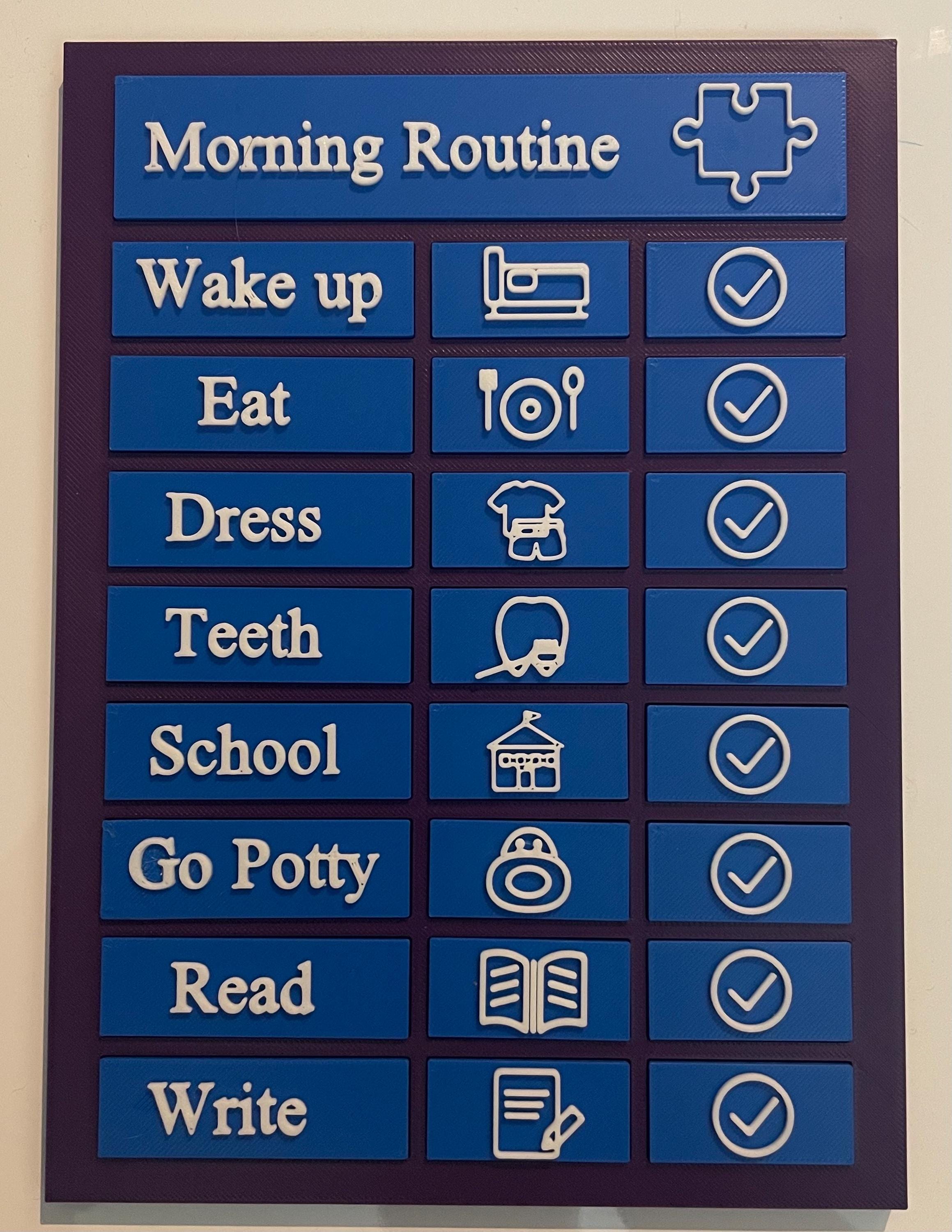 Magnetic Visual Schedule for Kids | Autism Routine Board | Daily ...