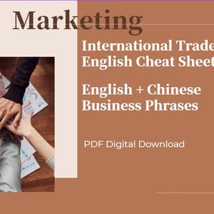 Internationaler Handel Englisch Spickzettel | Business Englisch Redewendungen | Import Export Wortschatz | Englischer Chinesischer Handelsführer