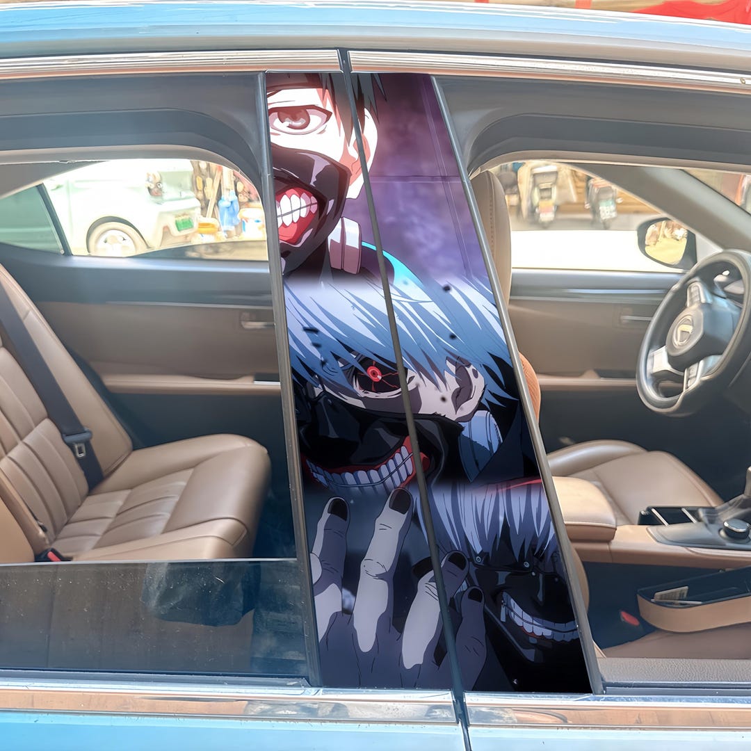 2 Piece En Kaneki Full Ghoul Forms Car B Pillar Decal, Tokyo Ghoul ...