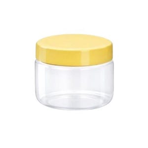 MY GOD GIFT Tarro de almacenamiento de plástico de 200 ml con tapa – Tarro de almacenamiento pequeño multiusos para especias, masala, hierbas, artículos de puja y artículos del hogar