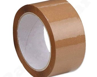 Brązowa taśma pakowa – 2 cale x 50 pasów (48 mikronów), mocna taśma klejąca BOPP do biura