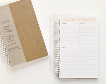 Undated Daily Planner | SMALL | 6 Months