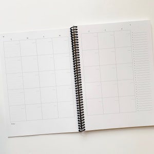 Undated Monthly Planner & Journal LARGE 16 Months image 2