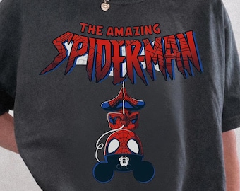 The Amazing Spider-Man-tröja, Spiderman Mickey Mashup-tröja, Marvel-inspirerad grafisk t-shirt, söt superhjälte-tröja i Disney-stil