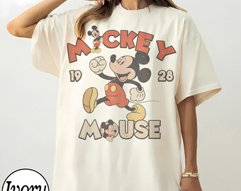 Vintage Mickey Mouse 1928 Shirt, Retro Disney Graphic Tee, Classic Mickey Aesthetic T-Shirt, Unisex Cute Disney Trip Outfit Gift