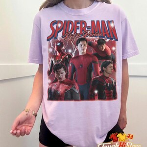 Peter Parker Tom Holland Spider Hero Movie Vintage Bootleg 90s Shirt, A Brand New Day Tee, MCU Marvel Superhero Tee, Disneyworld Trip Orichid( Comfort )