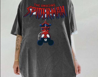 The Amazing Spider-Man Shirt, Spiderman Mickey Mashup Tee, Marvel Inspired Graphic T-Shirt, Cute Superhero Disney Style Tee