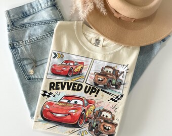 Lightning McQueen Mater Shirt, Disney Cars Rewed Up Shirt, Pixar Cars Racing Tee, Disney Cars Family Trip Shirt, Cars Movie Graphic Tee Gift