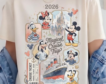 2026 Disney Cruise Shirt, Magical Cruise Trip Tee, Family Vacation Shirt, Mickey Minnie Donald Goofy Pluto Shirt, Disney Trip Matching Tee