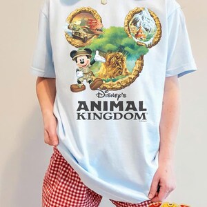 Disney World Shirt, Animal Kingdom Hollywood Studios Epcot Tee, Vintage Disney Parks Shirt, Mickey Vacation Shirt, Family Trip Matching Tee Chambray/Light Blue