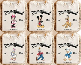 Retro Disneyland Full Characters Shirt, Mickey and Friends Shirt, Disneyland Trip 2026 Shirt, Disney Group Shirts, Disney Family Shirts