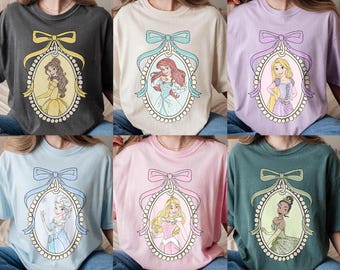 Vintage Disney Princess Shirt, Girl Disney Trip Shirt, Princess Castle Sketch Shirt