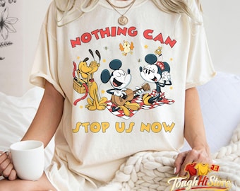 Vintage Cartoon Mouse Couple Picnic Shirt, Nothing Can Stop Us Now Tee