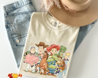 Toy Story Characters Graphic Shirt, Buzz Lightyear Woody Jessie Tee