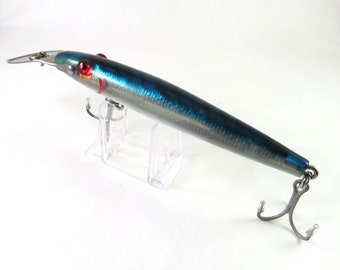 MirrOLure 113 MR, 7" Blue and White, Large Fishing Lure, Casting or Trolling Lure, Big Game Fishing Lure, Salt or Freshwater Bait