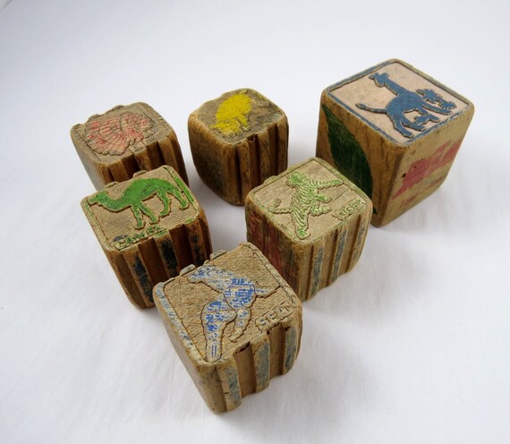 antique wooden blocks