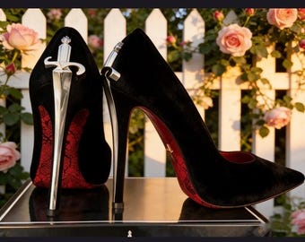 Schwarze Lackleder High Heel Pumps | Luxus Stiletto Schuhe für Frauen | Rote Sohle Elegante Party Heels | Designer Style Braut (Replik)