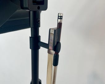Violin Bow Holder & Headphone Stand for 15mm Music Stands and Tablet Poles.