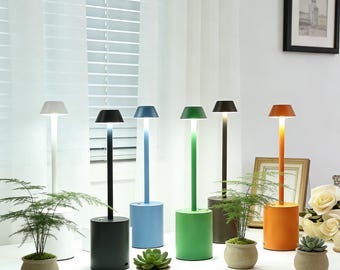 Touch-sensitive table lamp, dimmable bedside lamp, LED desktop night light, modern home décor bedroom ambient lighting.Bestseller.