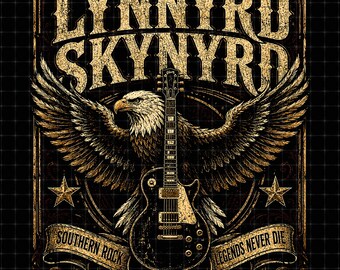 Lynnyrd Skynyrd T-shirt Design 1 PNG (Digital Download)