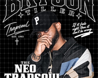 Bryson Tiller, The Neotrapsoul Tour, PNG Shirt Design, Hiphop Rap Bootleg Tee (Digital Download)
