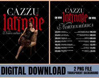 Cazzu Latinaje, Noord-Amerika Tour 2026, png (digitale download)