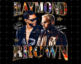 Raymond & Brown Tour 2026, Usher x Chris Brown T-shirtontwerp (digitale download)