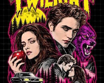 Gothic Vampire Couple PNG, Werewolf Forest Graphic, Dark Romance T-Shirt Design (Digital File)